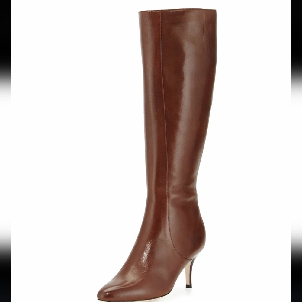 🤎EUC Cole Haan Carlysle Grand OS Leather Knee High Riding Boots, Chestnut, 7